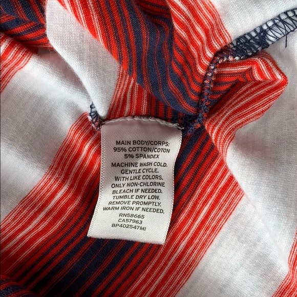 BP Stripe Ruffle Strap Crop Tank Sz M - Picture 8 of 8